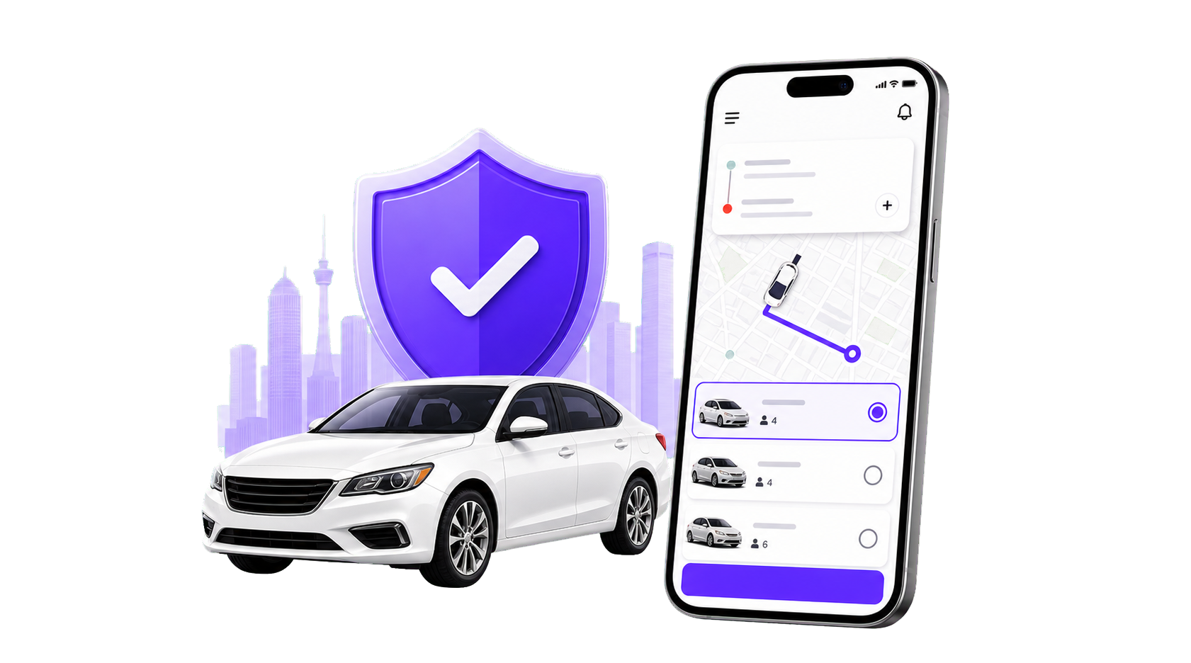 KabaKaba safety shield, car and app tracking preview